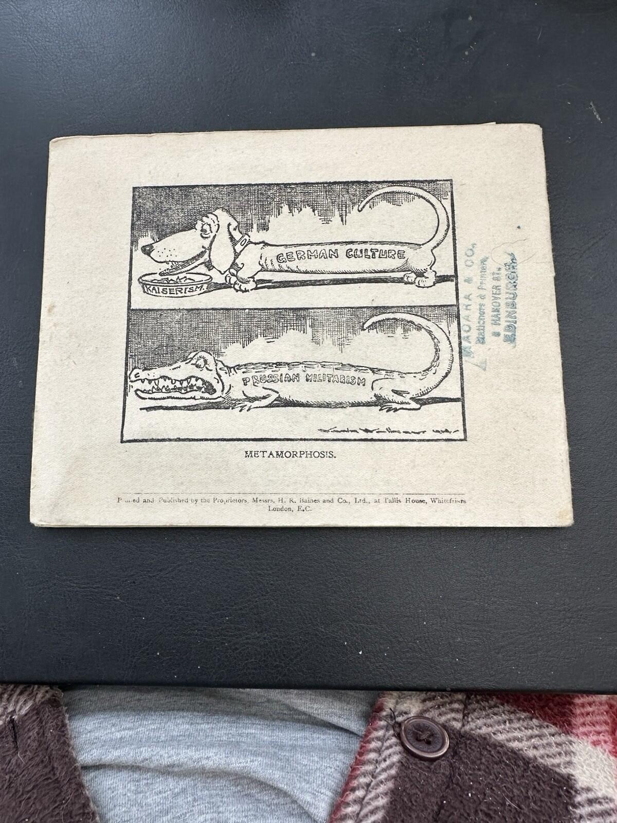 Daily Graphic Special War Cartoons Great WWI 1915 Booklet 23 Cartoons