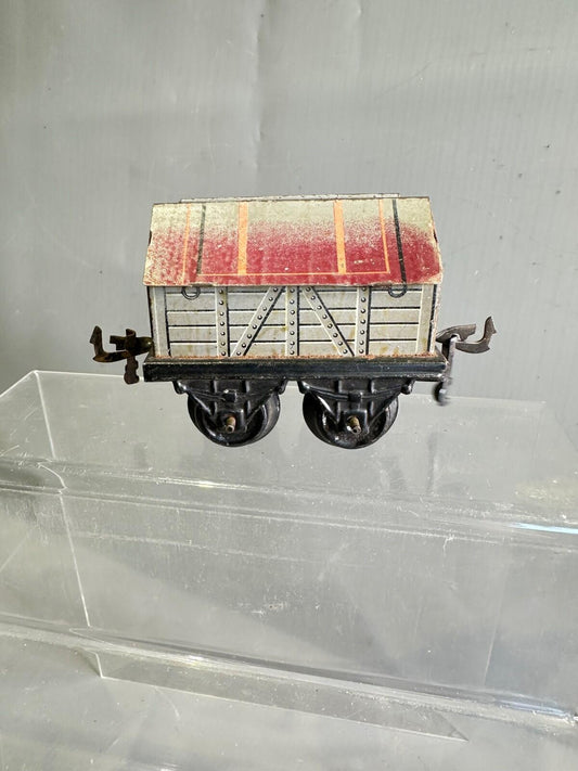 GEBRUDER BING O gauge COVERED WAGON scarce C1920's LITHO PRINT, ORIGINAL