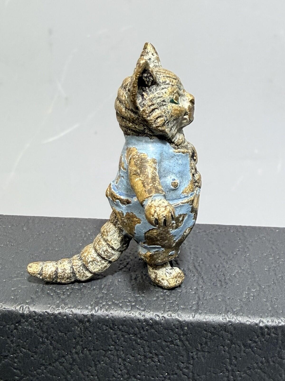 TOM KITTEN Miniature Cold Painted Bronze Figure - Unsigned - Beatrix Potter