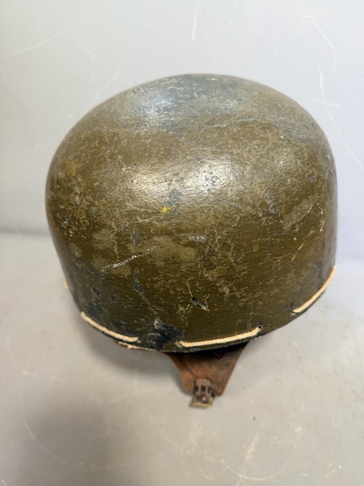 WWII Canadian Dispatch Rider Helmet Fiber Empire 7 3/8 Motorcycle Military WWII
