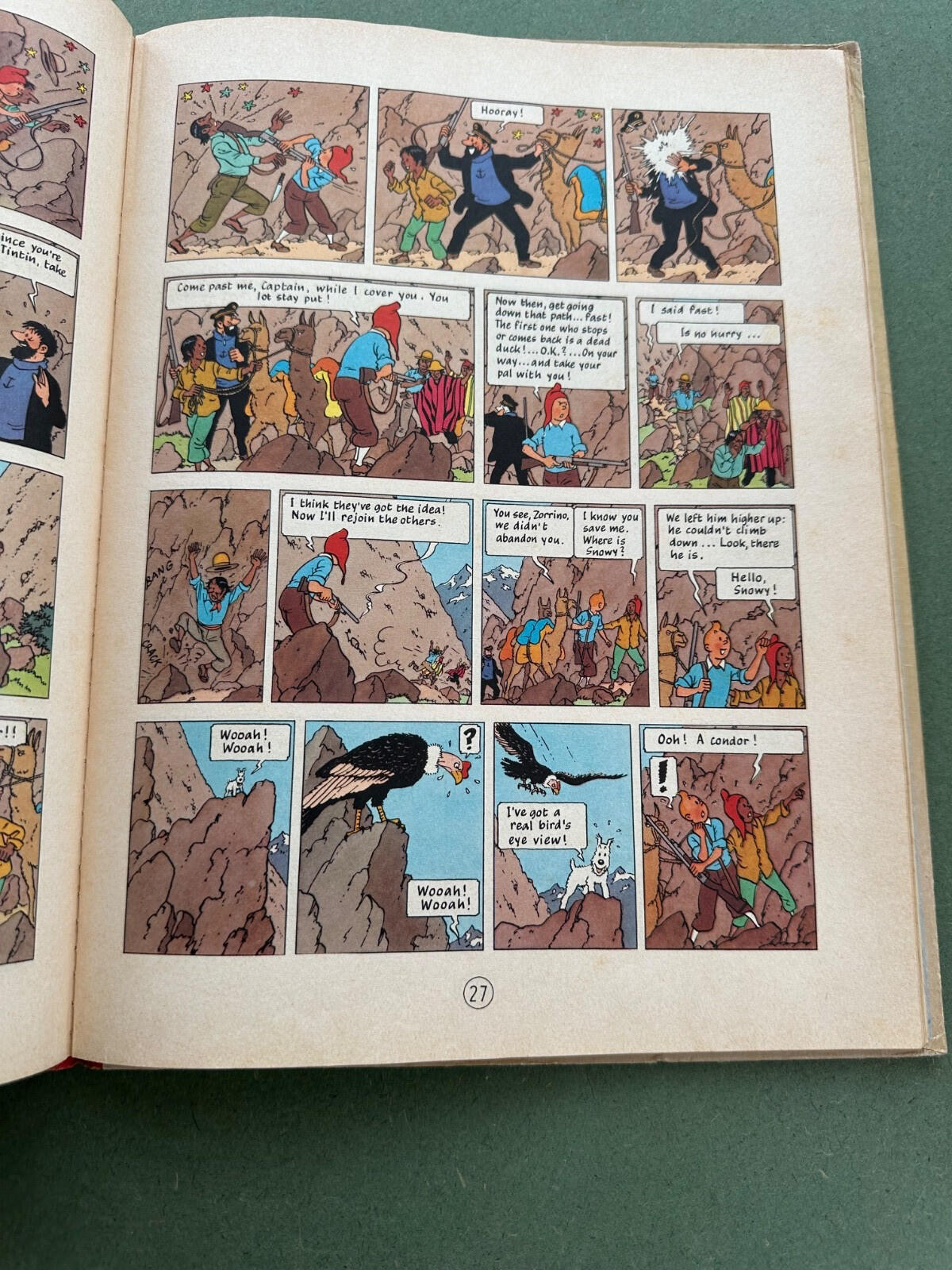 Tintin Prisoners of the Sun – First English Edition 1962 Methuen – Hergé – Worn