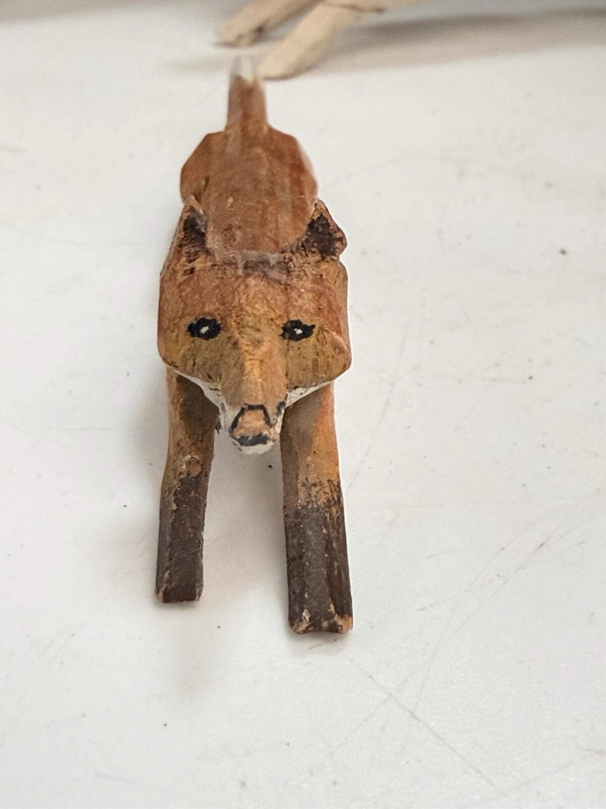 Forest Toys Brockenhurst rare hand carved hunt with fox Frank Whittingtons