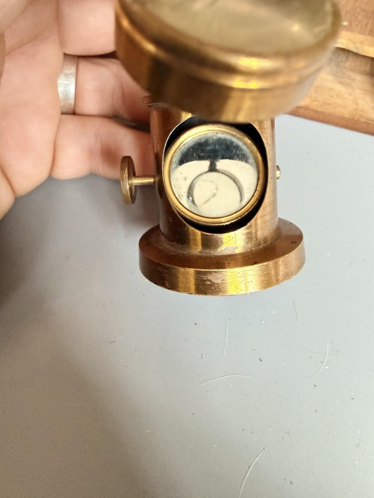 Victorian Brass Field Microscope London Optician Scientific Instrument