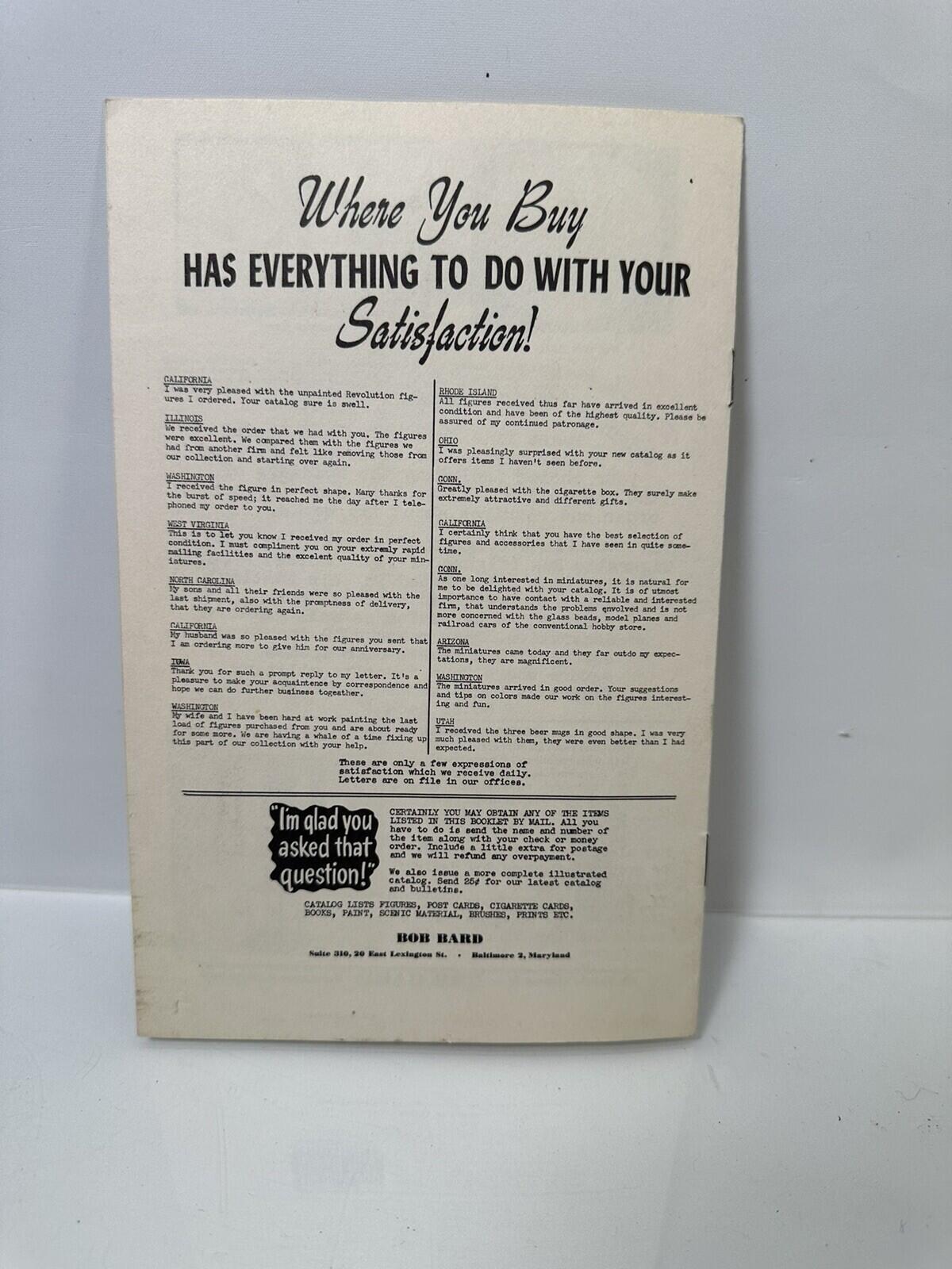 toy soldier Toy Catalogue : Bob Bard Baltimore Rare Publication #by