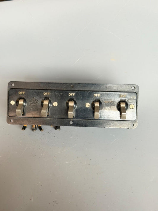 WWII RAF Aircraft Switch Panel 5C/545 Air Ministry Cockpit Electrical Lancaster
