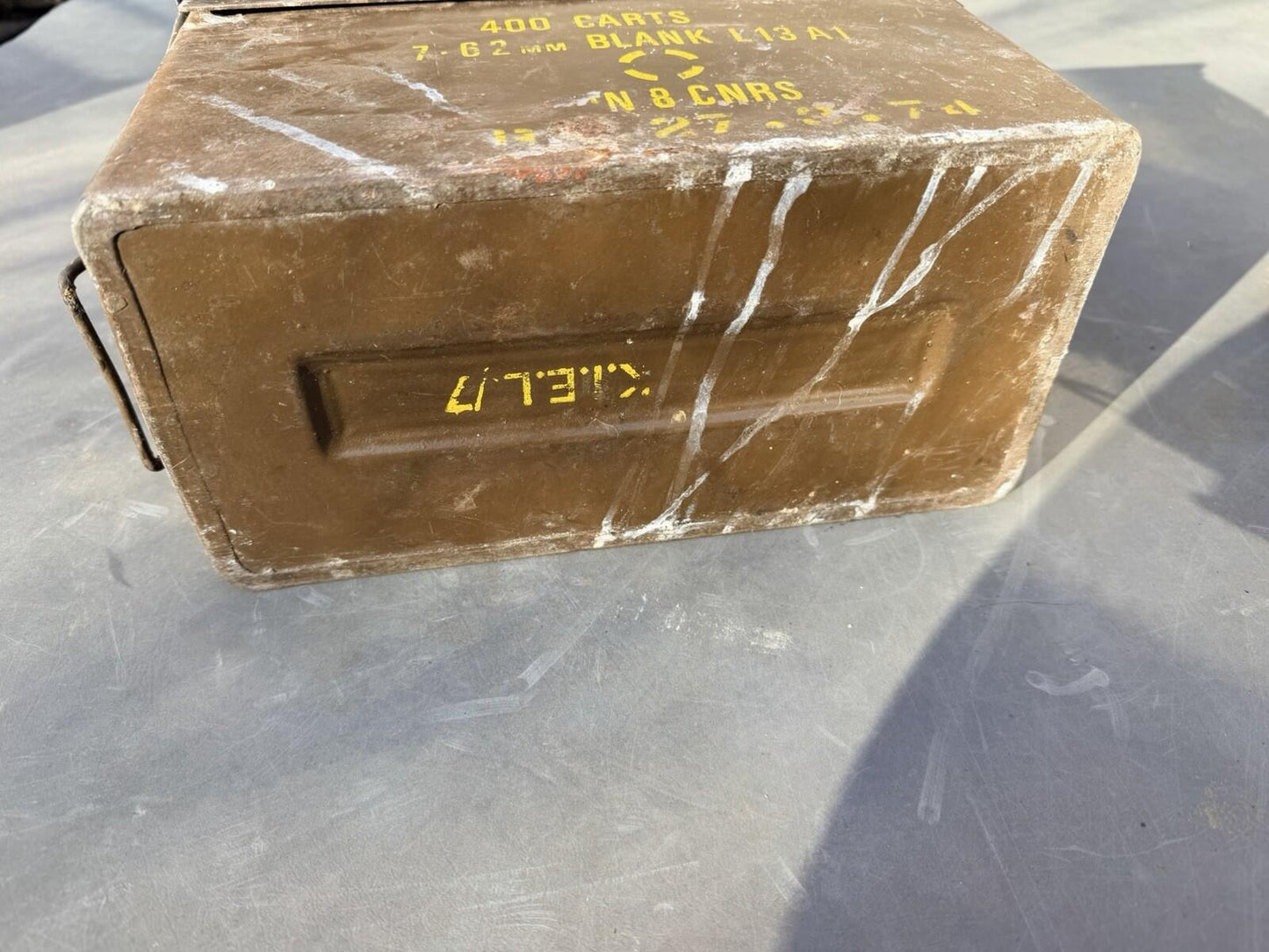 British Army 7.62mm  Cal Ammo Tin genuine item Original Paint 1970’s