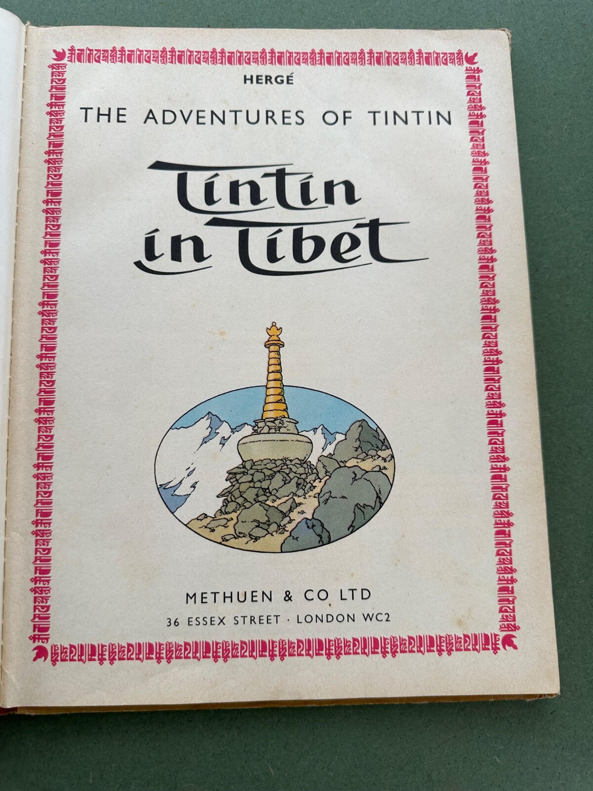 Tintin in Tibet – First English Edition 1962 Methuen – Hergé – Worn Copy
