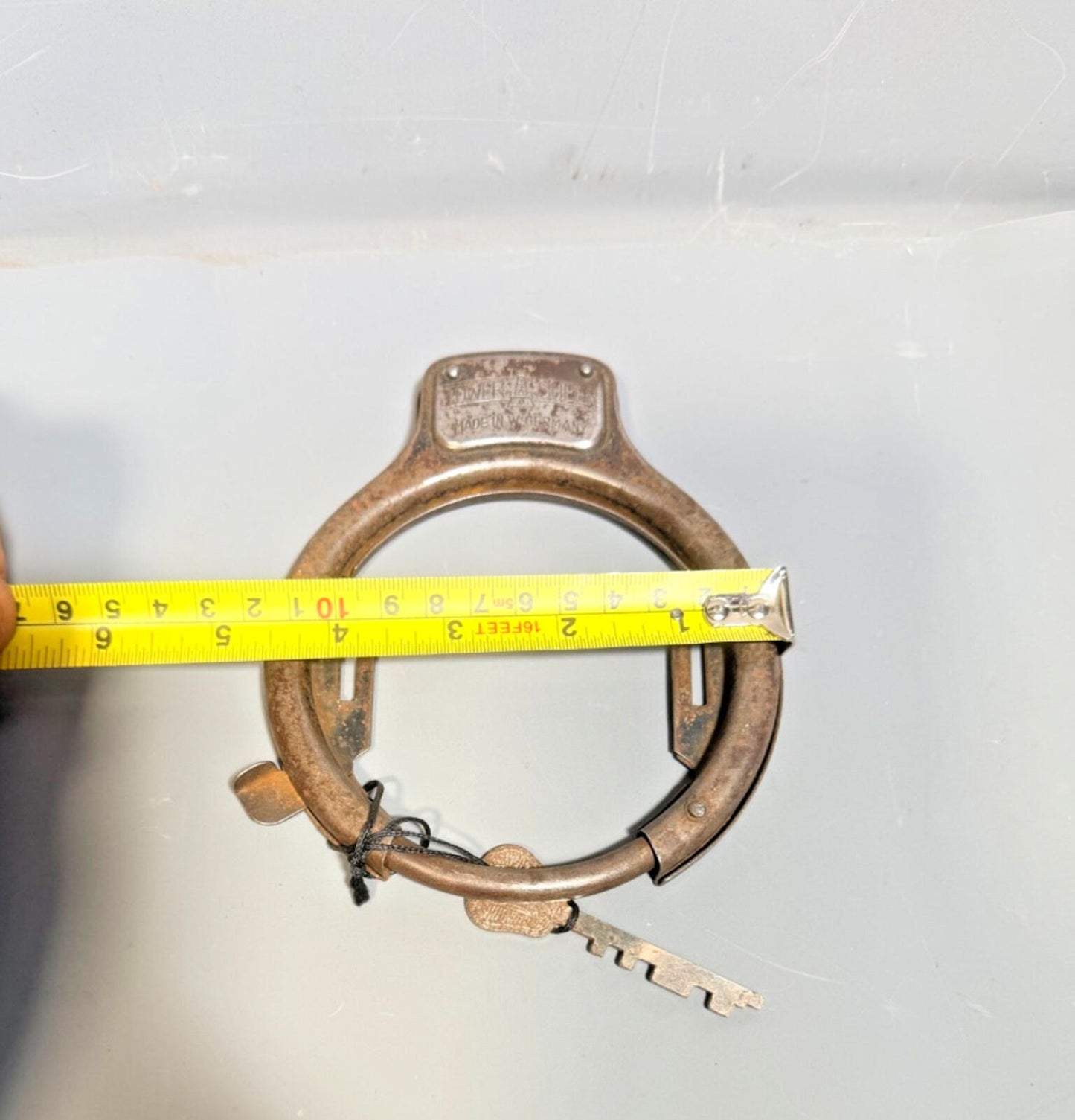 Vintage bike lock ballon tyre 1920's TOWER SUPER Germany with key working