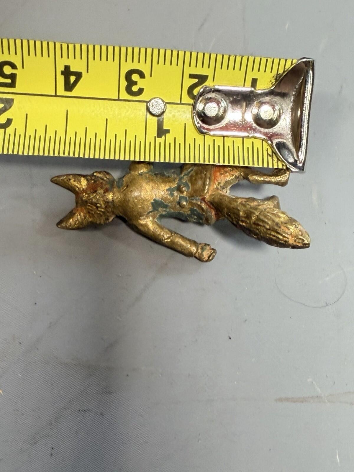 Mr. Tod Fox Miniature Cold Painted Bronze Figure - Unsigned - Beatrix Potter
