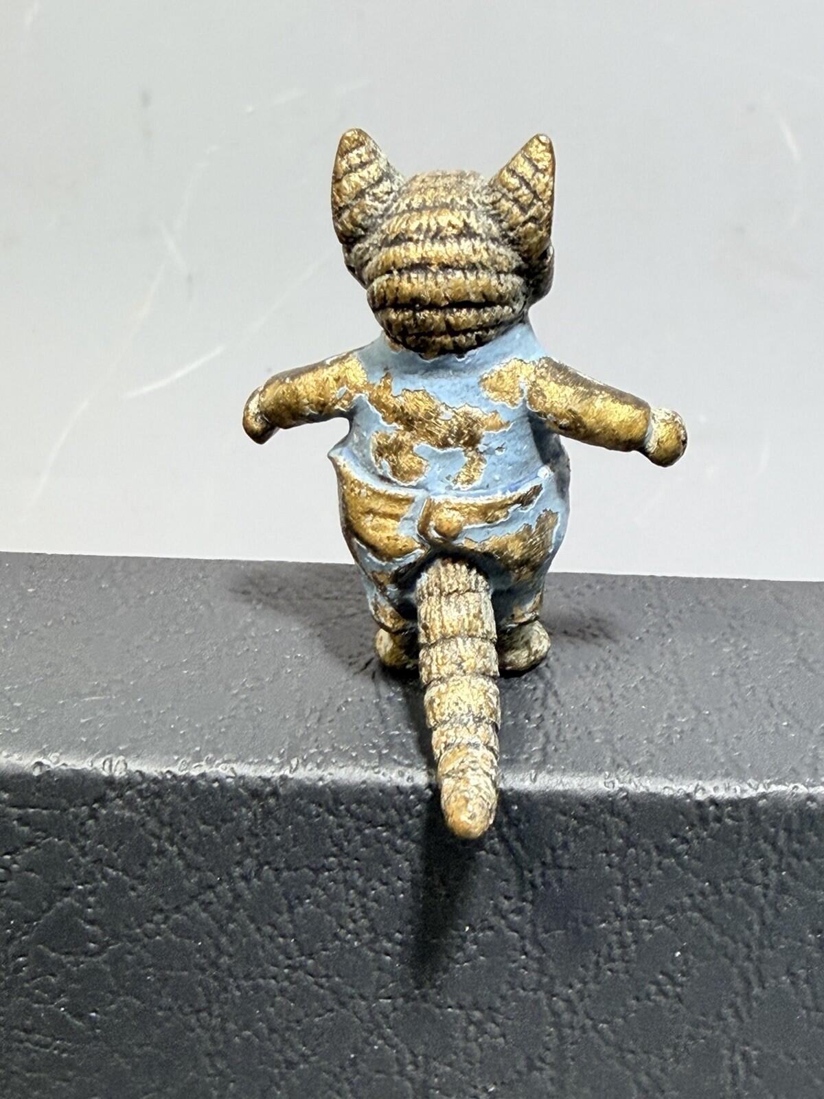 TOM KITTEN Miniature Cold Painted Bronze Figure - Unsigned - Beatrix Potter