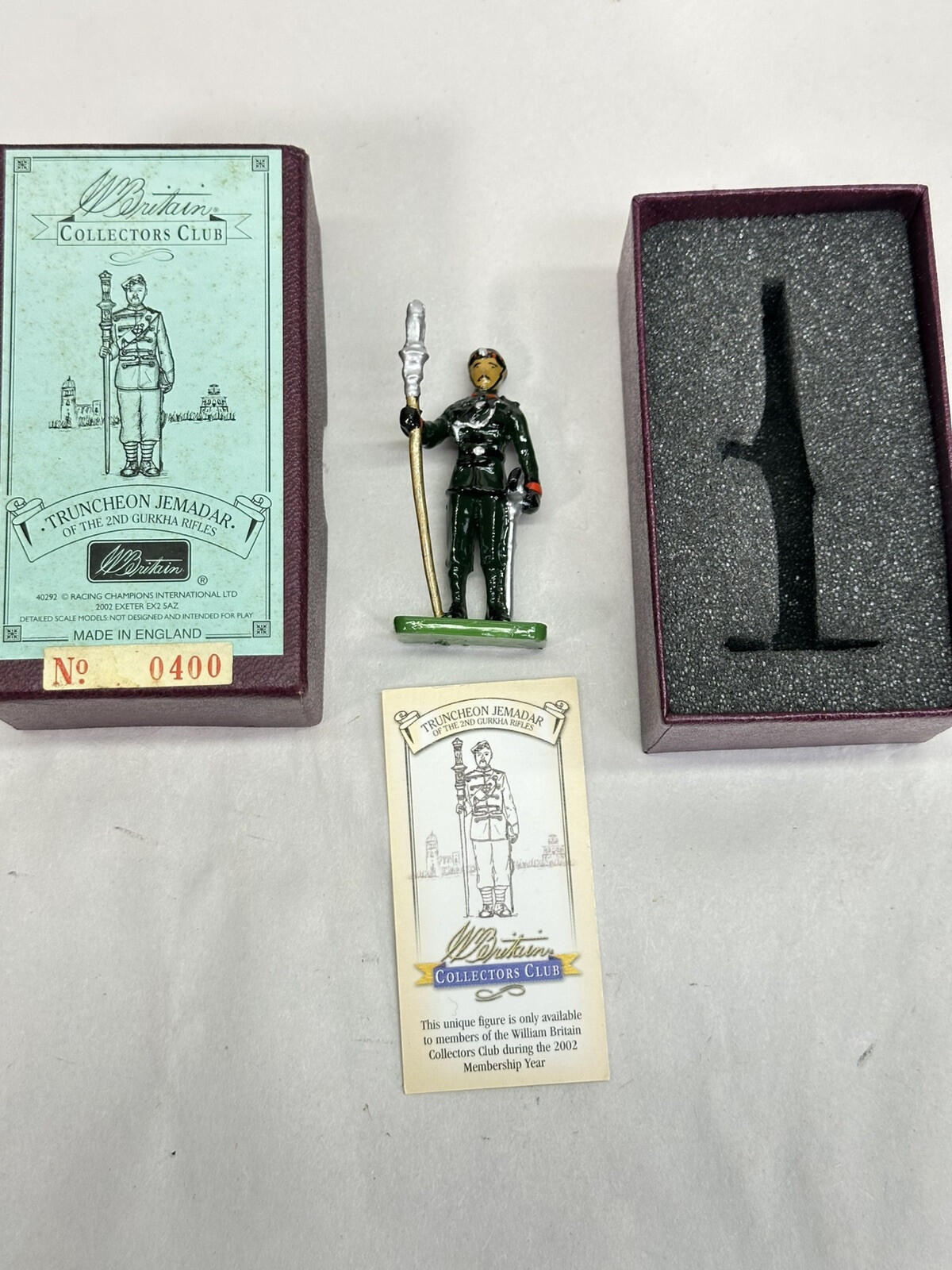 Britains toy soldier  #40292 Truncheon Jemadar Of The 2nd Gurkha Rifles MIB