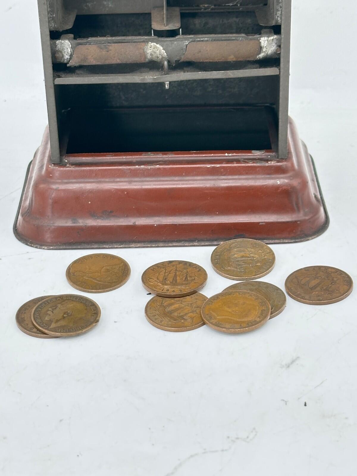 Stollwerck "Victoria" Tin Litho Money Box & Candy Dispenser — Very Rare German