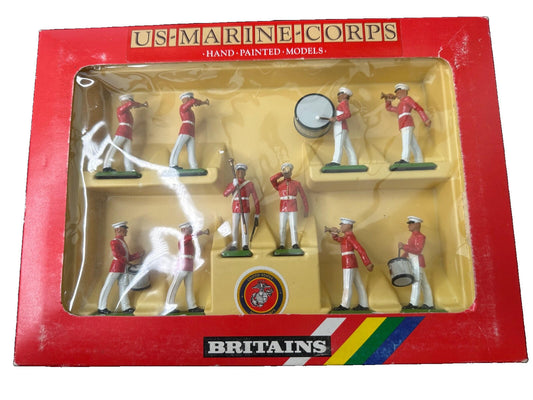 Britains Deetail 1/32 scale 7305 US Marine corp band complete mint.