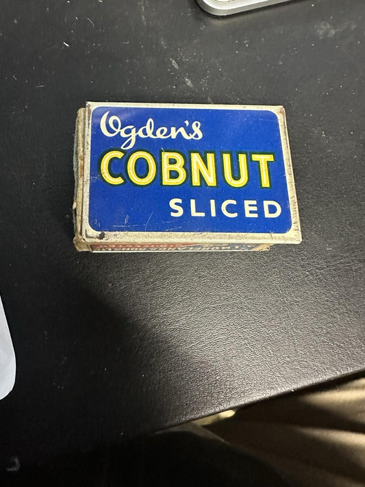 MATCHBOX HOLDER Lithograph Tin. Nice Item Rare OGDENS COBNUT SLICED