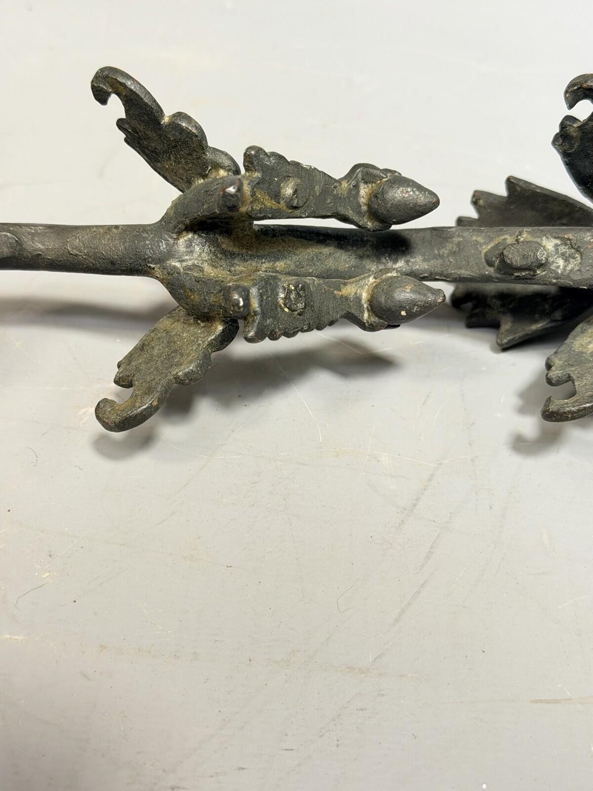 Antique Bronze Dragon Door Handle Pull Asian Style Architectural Salvage Large