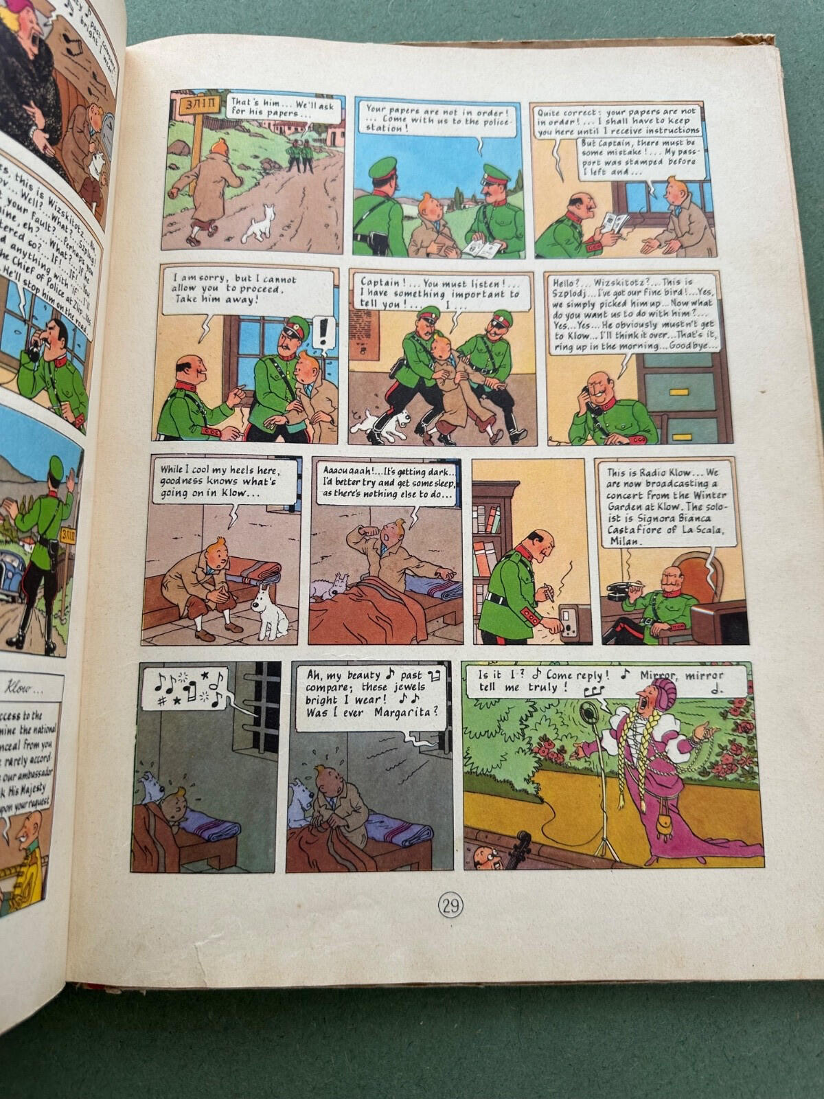 Tintin King Ottokar’s Sceptre – First English Edition 1958 Methuen  Hergé worn