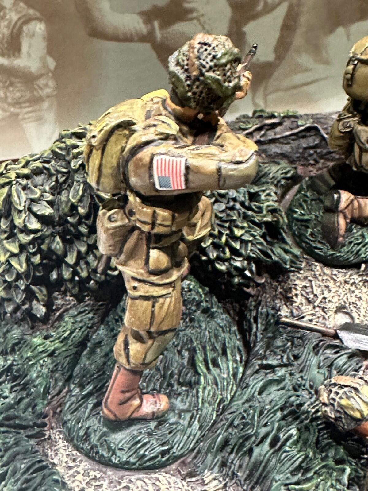 WW2-HEDGEROW FIGHTING PART 1- 5 FIGS & BASE WW2-080 NOS CONTE COLLECTABLES