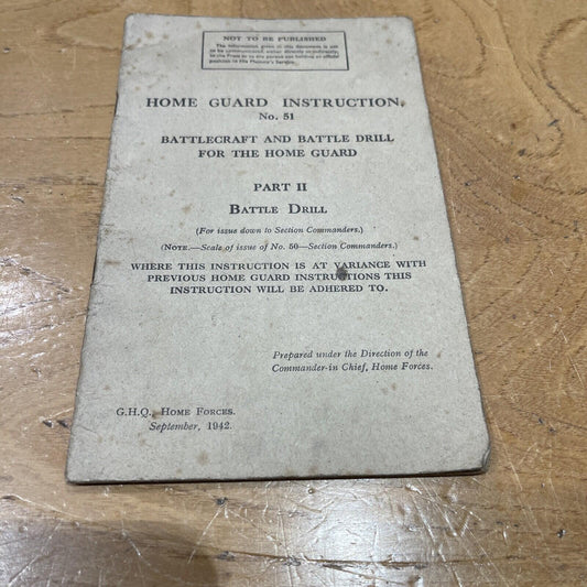 ww2 Home Guard Instruction No. 51 Battle Craft Part 2 Home guard Battle Drill