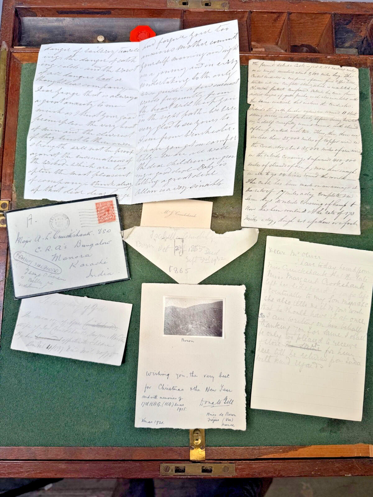 Georgian Campaign Writing Box Cruickshank Royal Navy Surgeon Letters Archive Lot