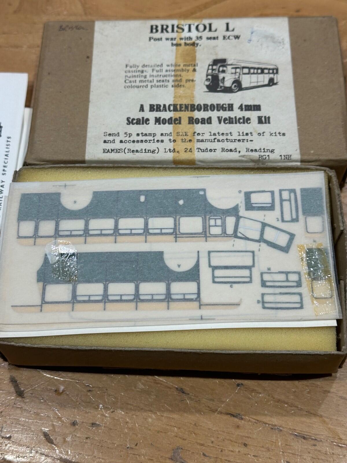 1/76 bus kit BRISTOL L post war ECW BODY EAMES MODELS BY bracken borough