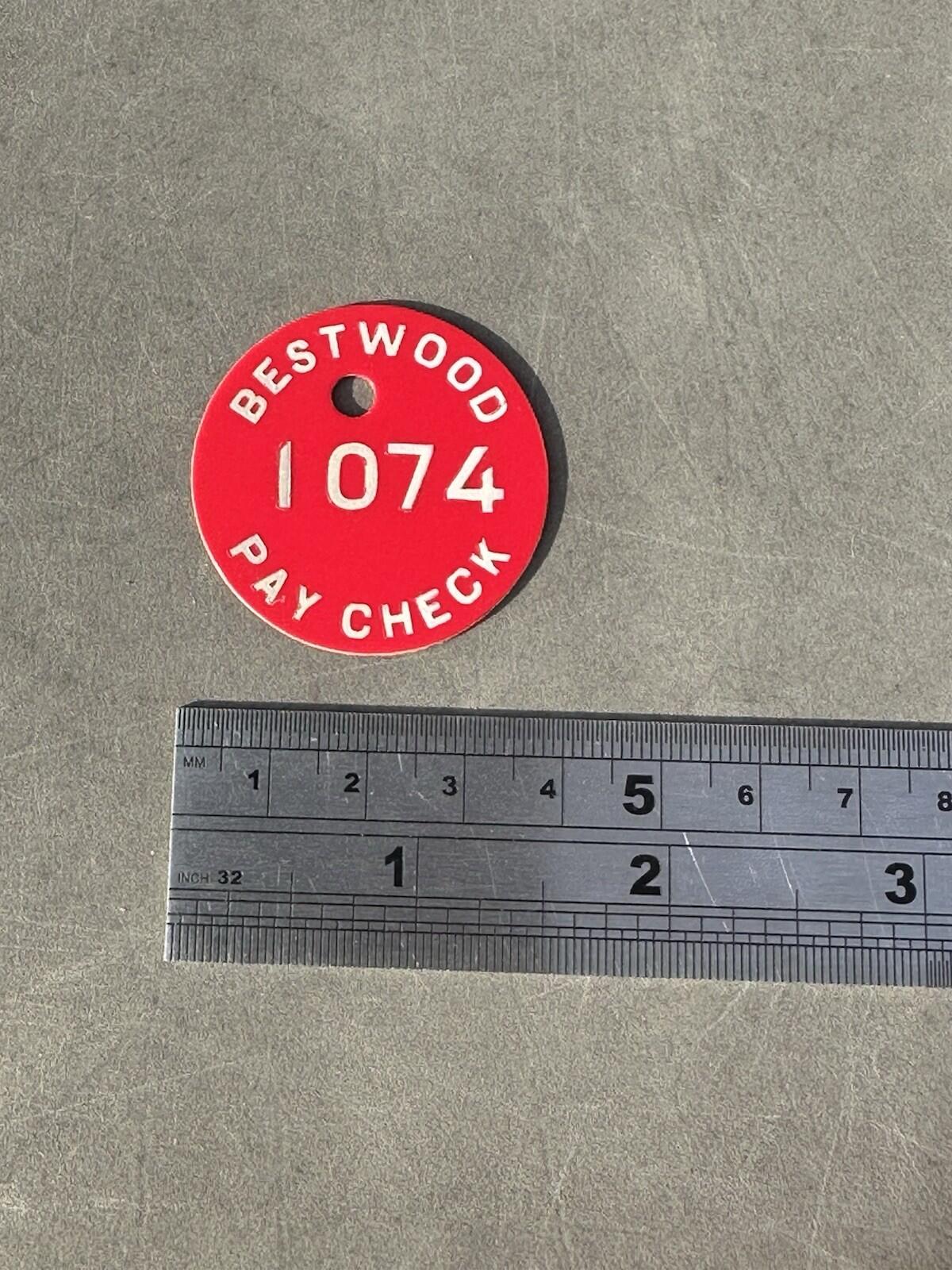 Miners Pay Check BESTWOOD 1074 Nottinghamshire Acrylic Disc