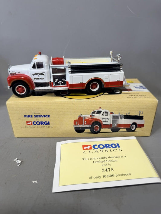 Corgi Classic 98486 Mack B Series Fire Service B85-F Pumper - Paxtonia PA USA