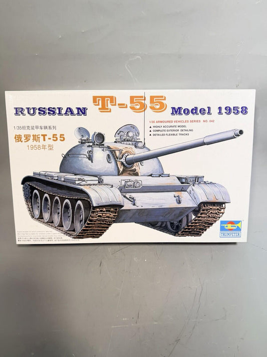 Trumpeter 1/35 scale Russian T-55 tank kit New Old Stock Sealed Bag