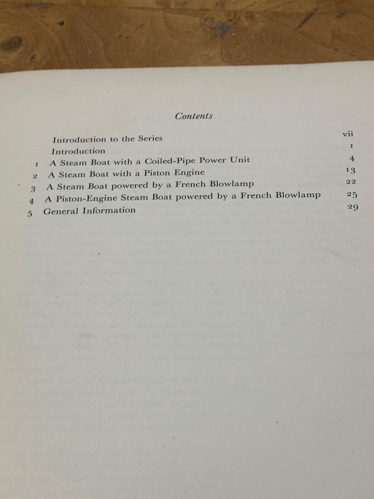 Steam Power Boats & Hot-Air Engines I.W. Green Cassell’s Work Books No. 5 & 6 –