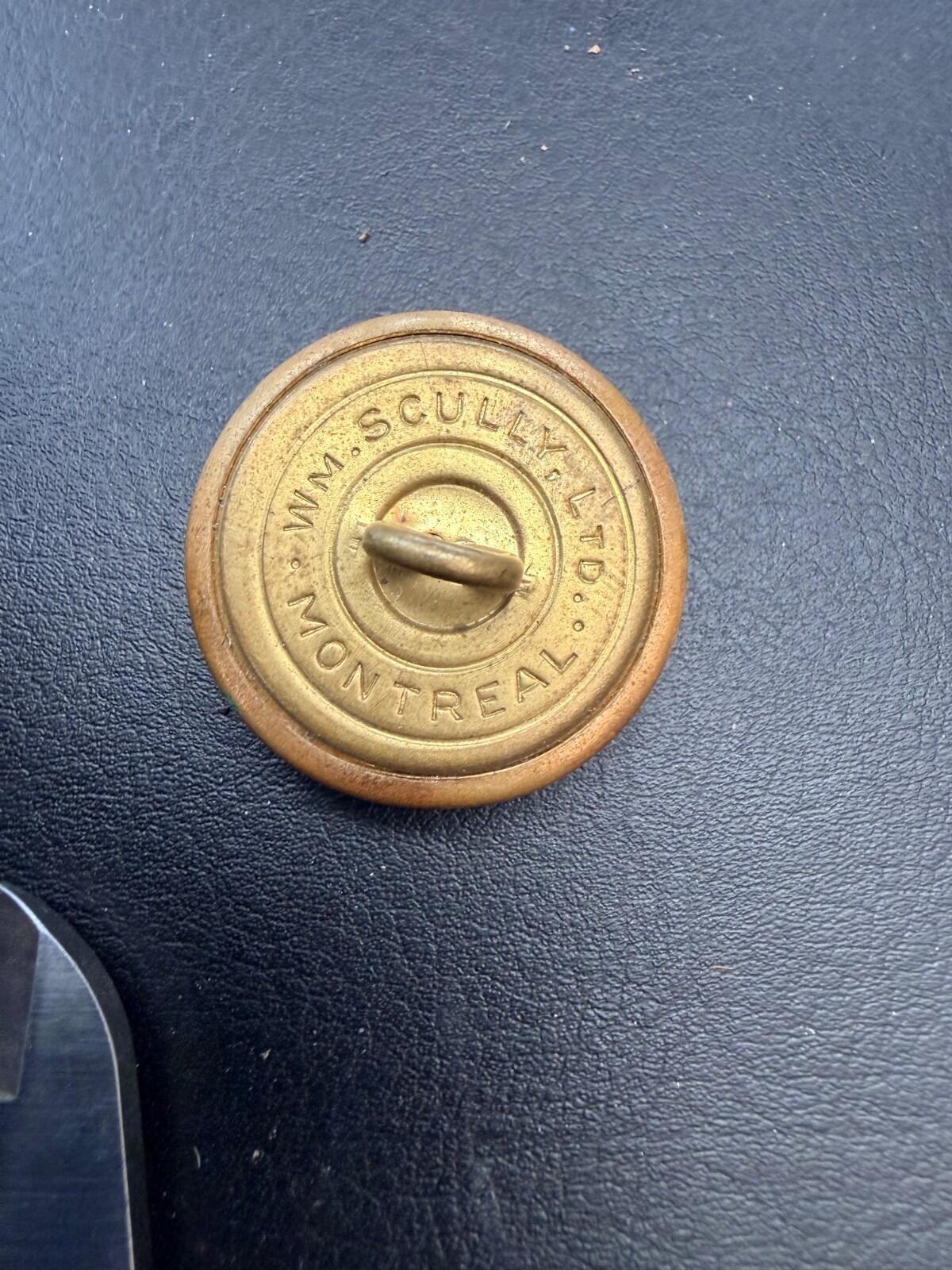 WW2 Hydrographic Canada Button Wm Scully Montreal Naval Uniform Maritime Brass