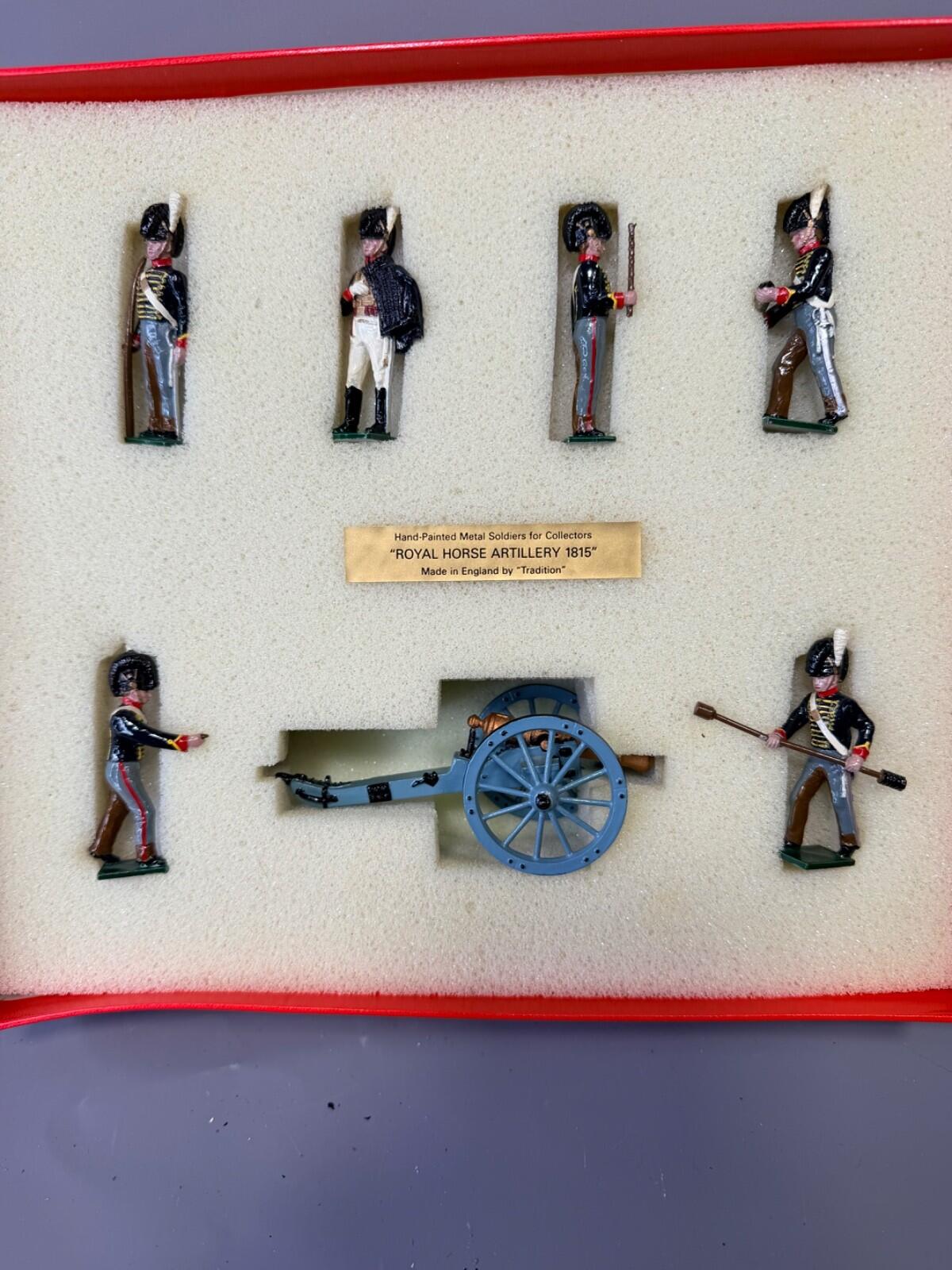 Tradition Toy Soldiers B2 Royal Horse Artillery 1815 Gun Set Metal Figures Boxed