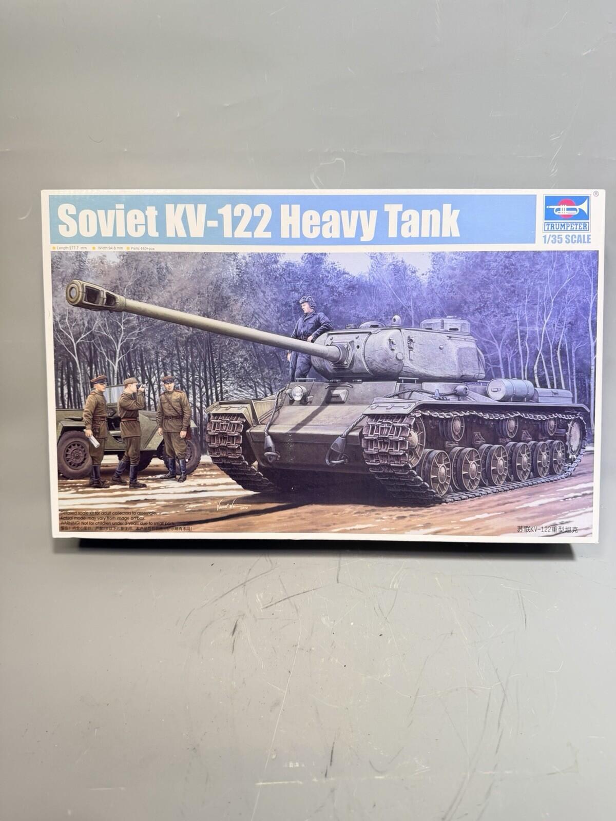 Trumpeter 1/35 Soviet KV-122 Heavy Tank # 01570- Plastic Model Kit New
