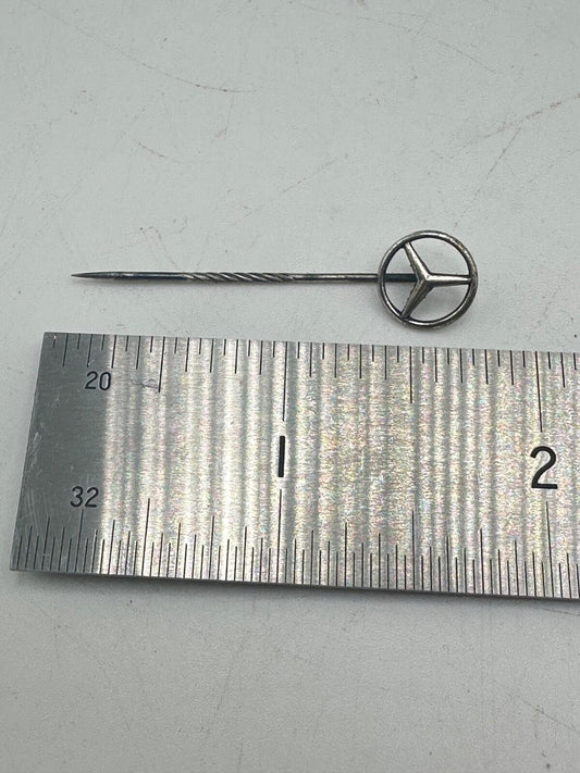 MERCEDES LAPEL PIN BADGE 2" LONG sterling silver