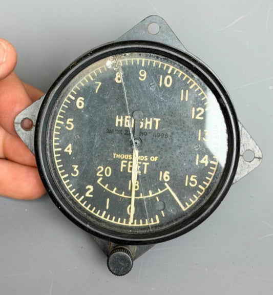 WWII RAF aircraft altimeter spitfire hurricane  Air Ministry issue, Mk