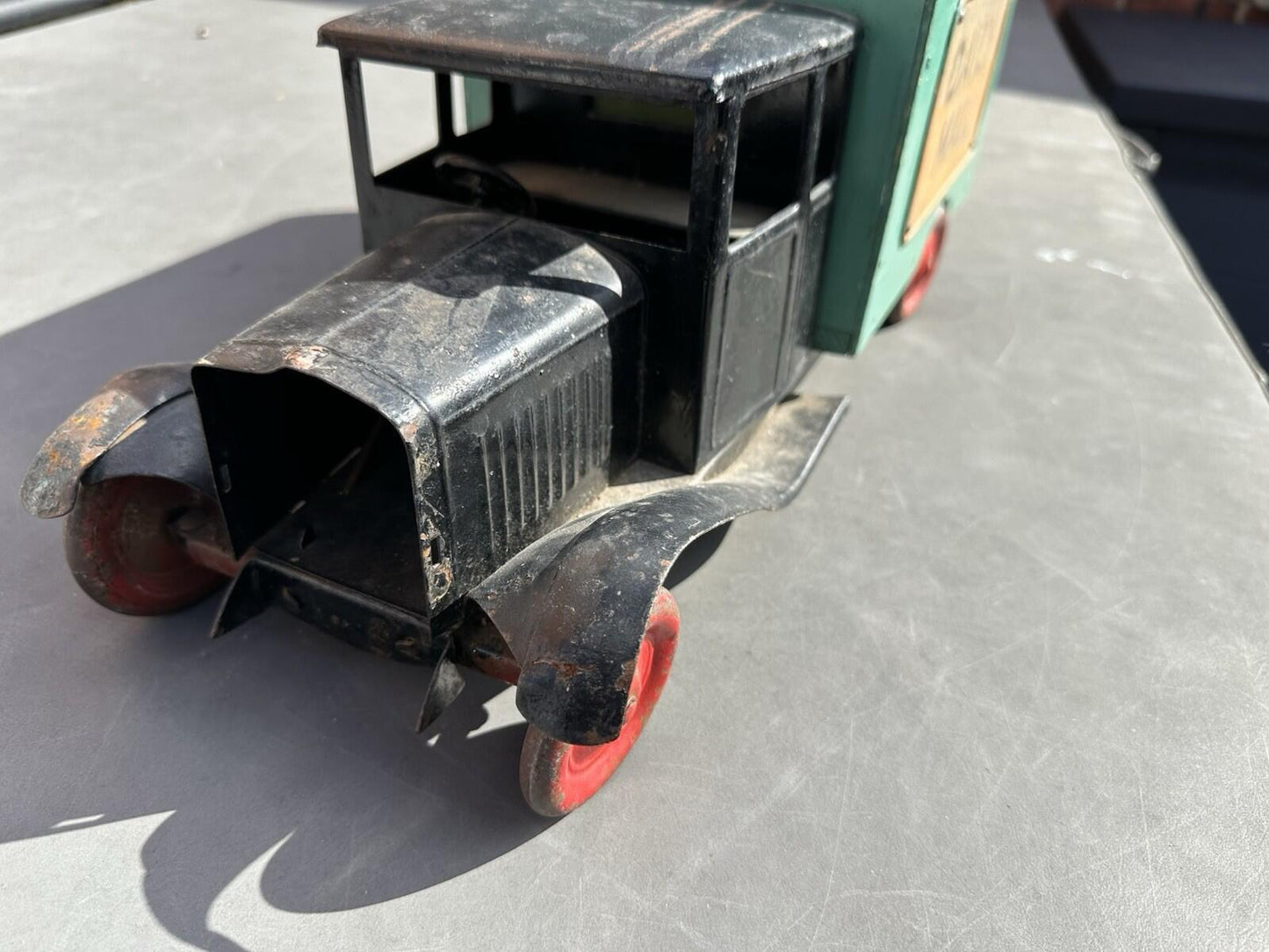 LINES BROTHERS TRI-ANG BEDFORD DAILY MAIL VAN PRE WAR LARGE PRESSED STEEL RARE