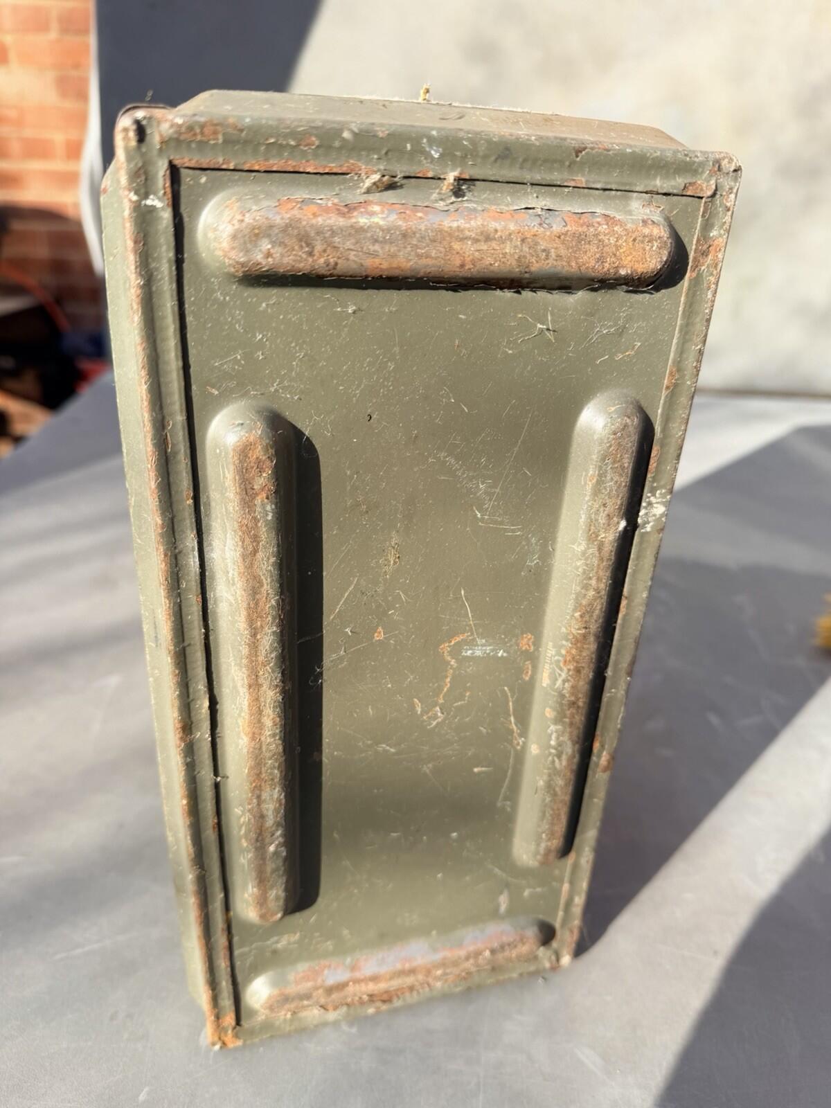 WW2 US Army 50 Cal Ammo Tin genuine item Original Paint