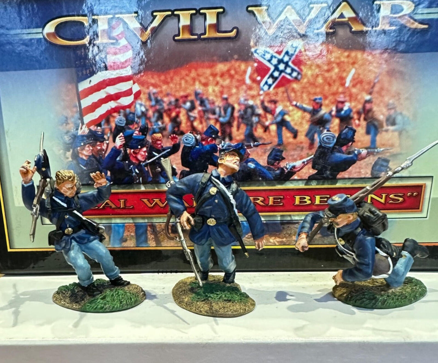 Conte American Civil War 57108 union wounded set  54mm new boxed 3 figures