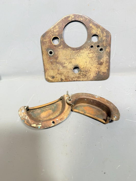 1920s Lucas AMMETER SWITCH PANEL & Door Pulls Austin Morris Alvis Vintage Car
