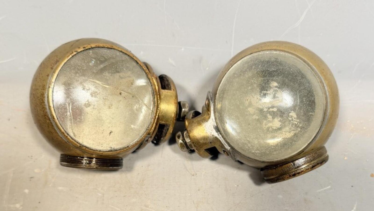 Rear Divers Helmet Lights For Pre War Car To Restore Side Light Bullseye Rare