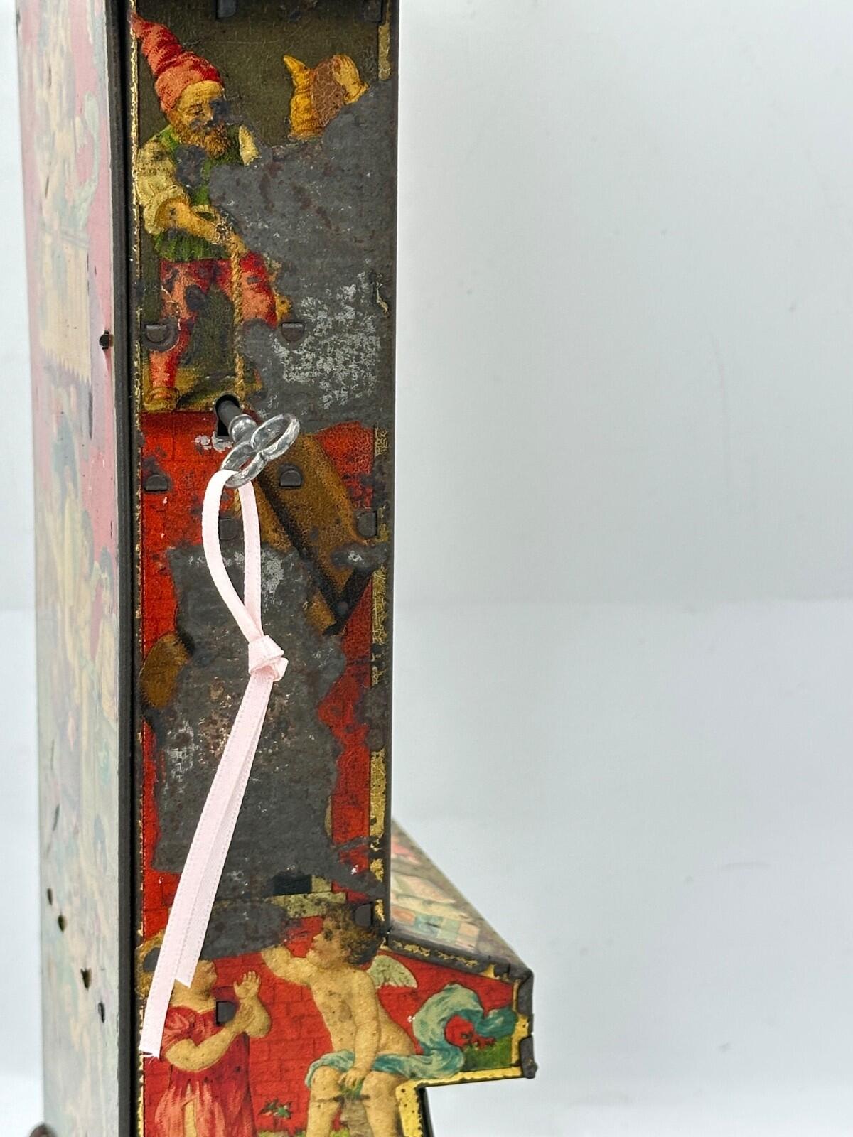 Stollwerck "Victoria" Tin Litho Money Box & Candy Dispenser — Very Rare German