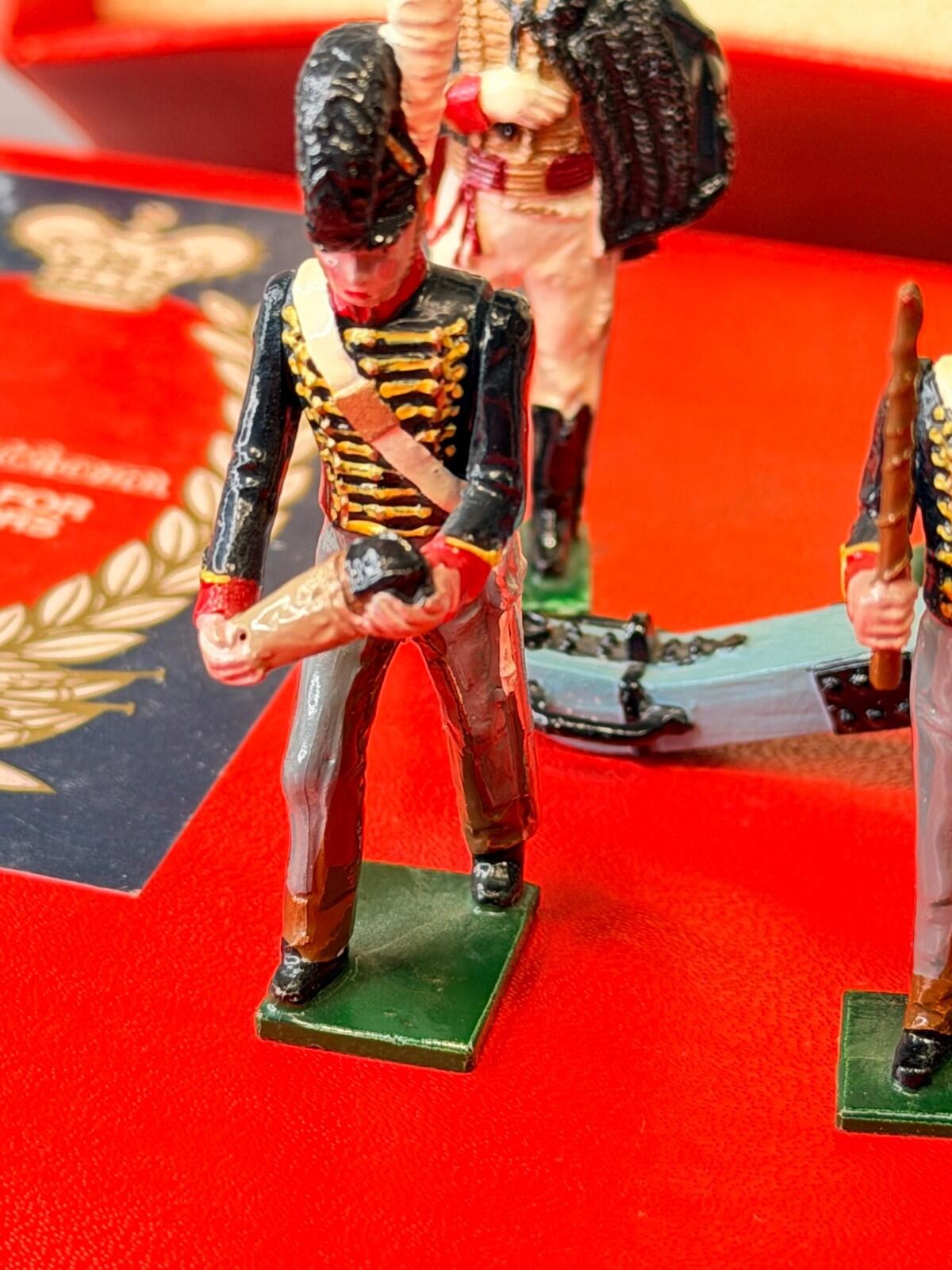 Tradition Toy Soldiers B2 Royal Horse Artillery 1815 Gun Set Metal Figures Boxed