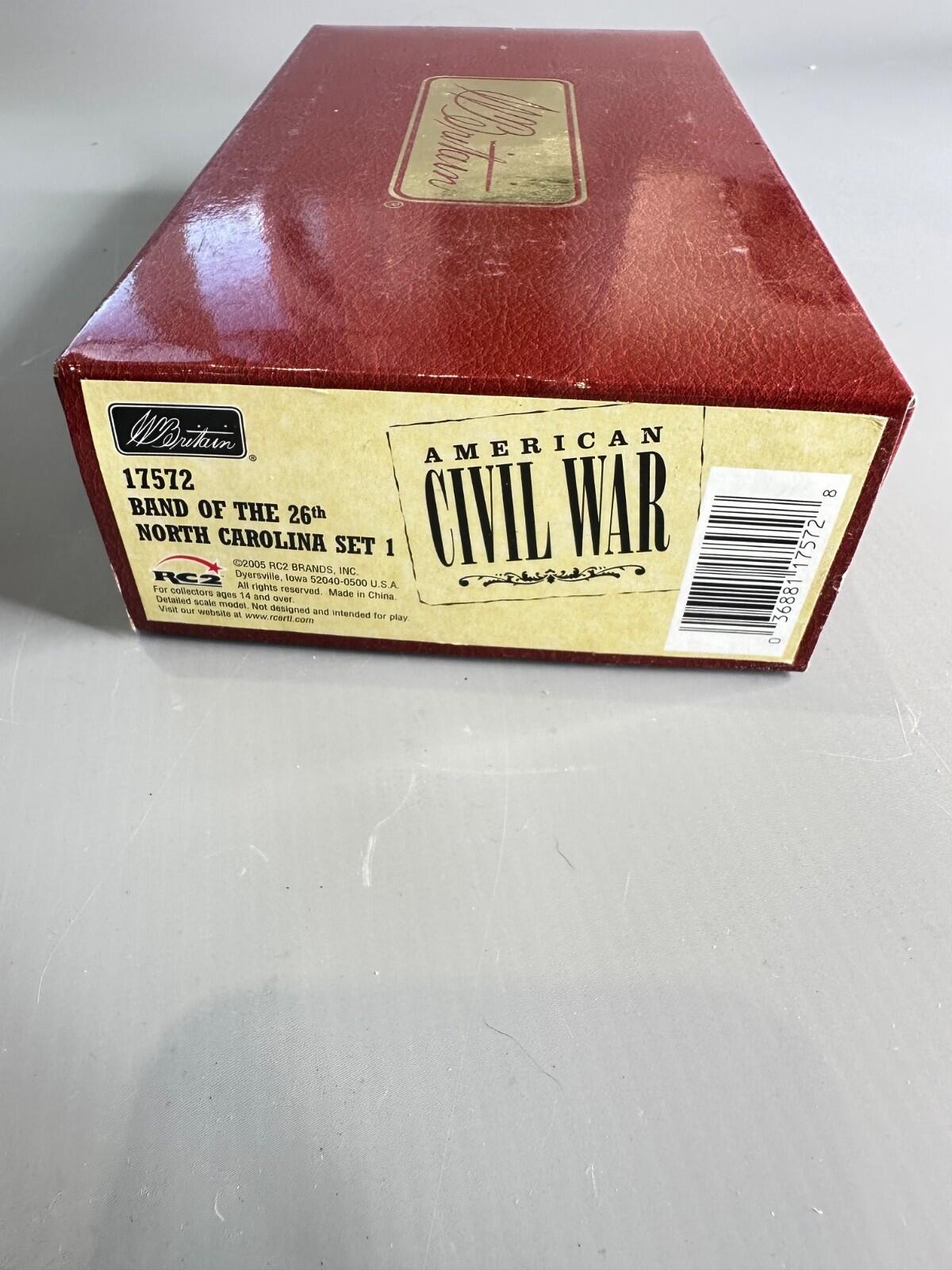 Britains toy soldiers 1/32 scale ACW 26TH NORTH CAROLINA BAND set #17572 new