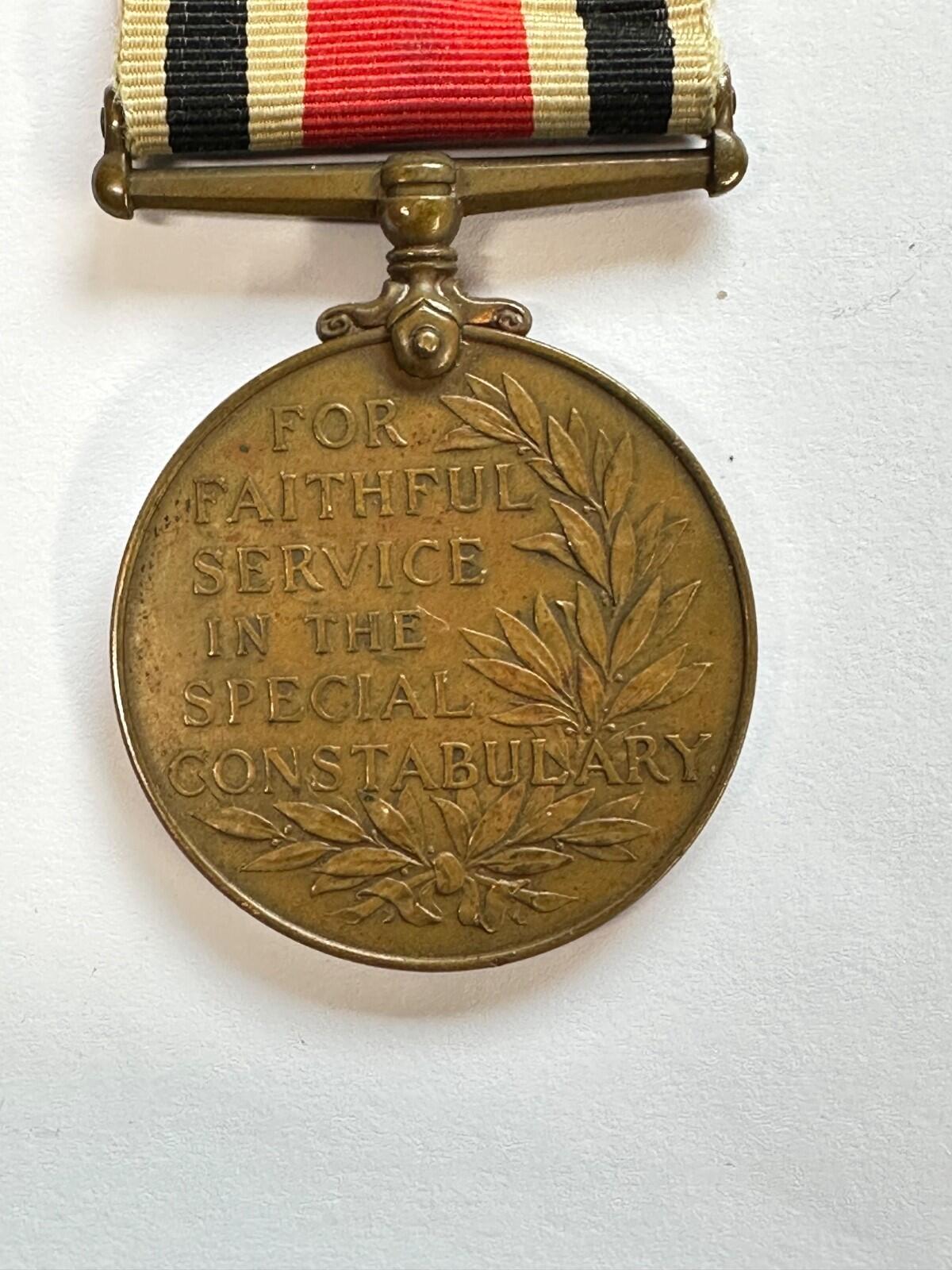 WW1 George V Special Constable Medal (Faithful Service) E CRIPPS  Good condition