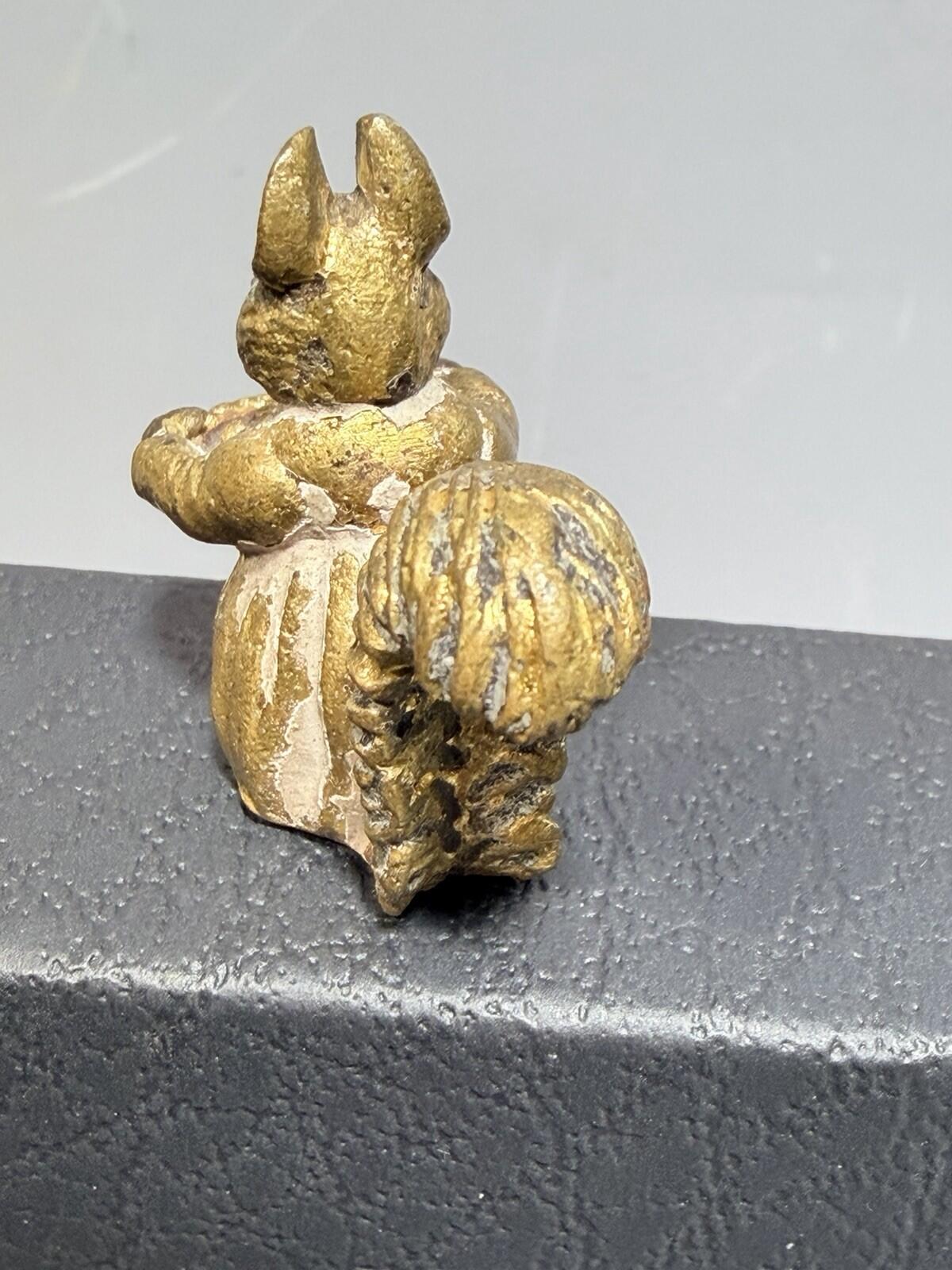Goody Tiptoes Miniature Cold Painted Bronze Figure - Unsigned - Beatrix Potter