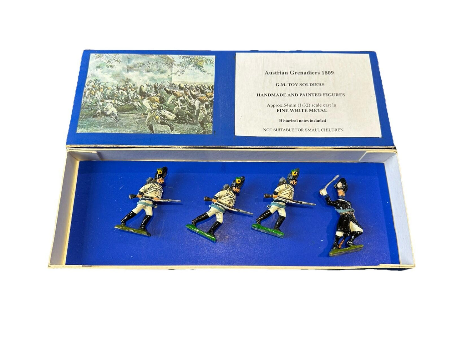 Austrian Grenadiers 1809 Waterloo 54mm lead Mint Boxed GM Toy Soldiers