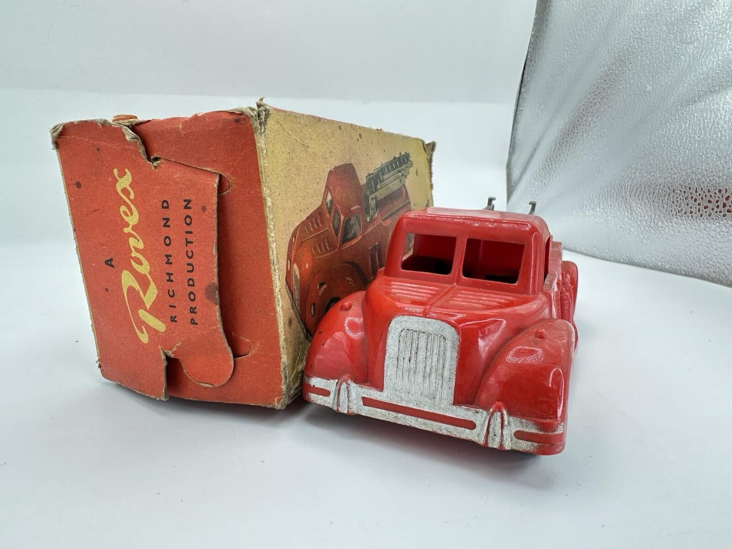 Fire Engine By Rovex Plastic Boxed 1950/60’s Rare Item Vintage toy
