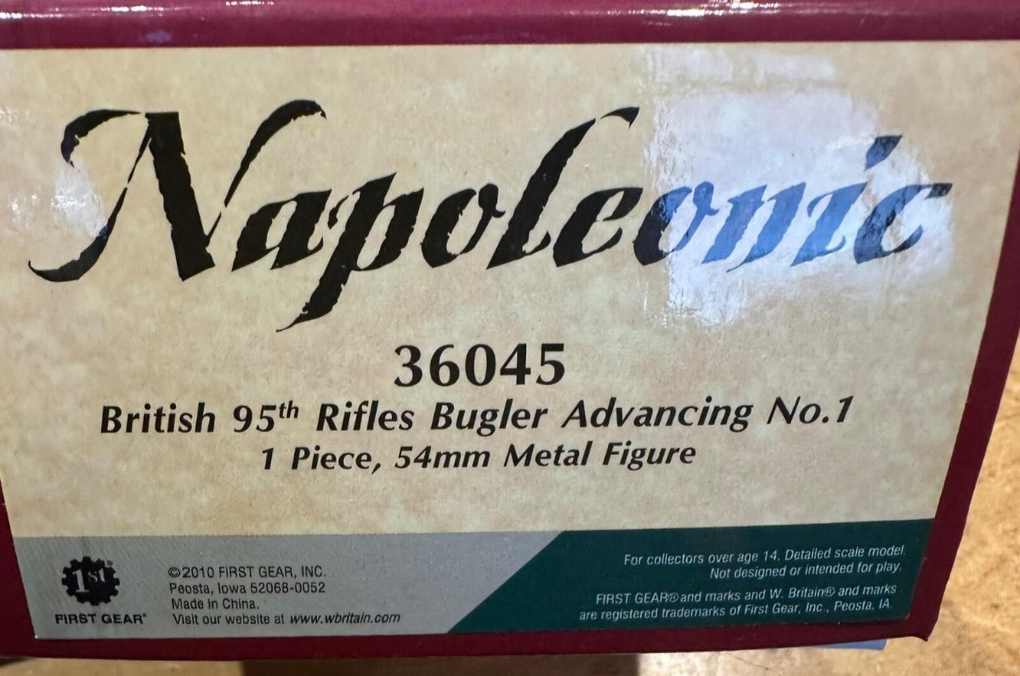 Napoleonic Britains toy soldiers #36045 British 95th rifles bugler   54mm NEW