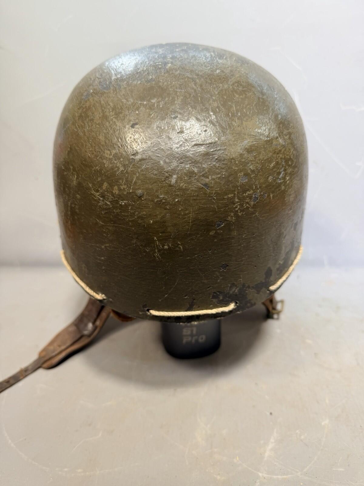 WWII Canadian Dispatch Rider Helmet Fiber Empire 7 3/8 Motorcycle Military WWII
