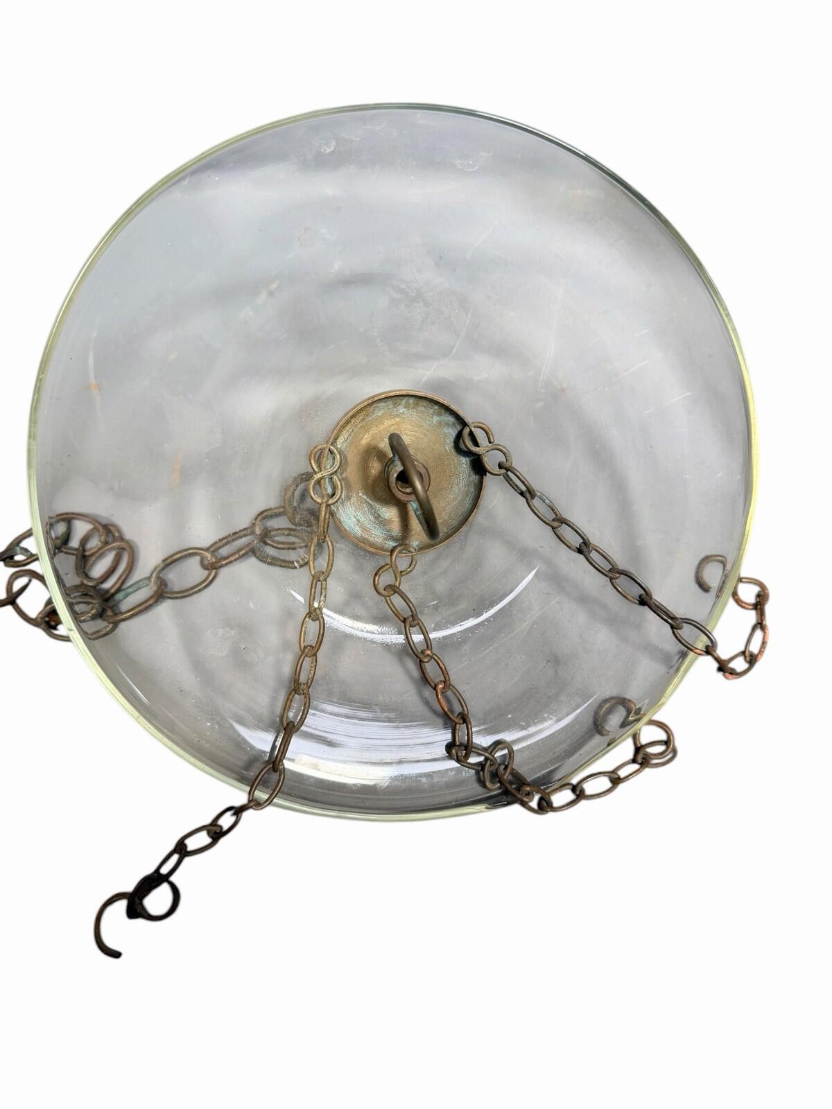 Antique Lantern Hundi Belgian Lamps Glass Bell Jar Suspendu lantern Hanging