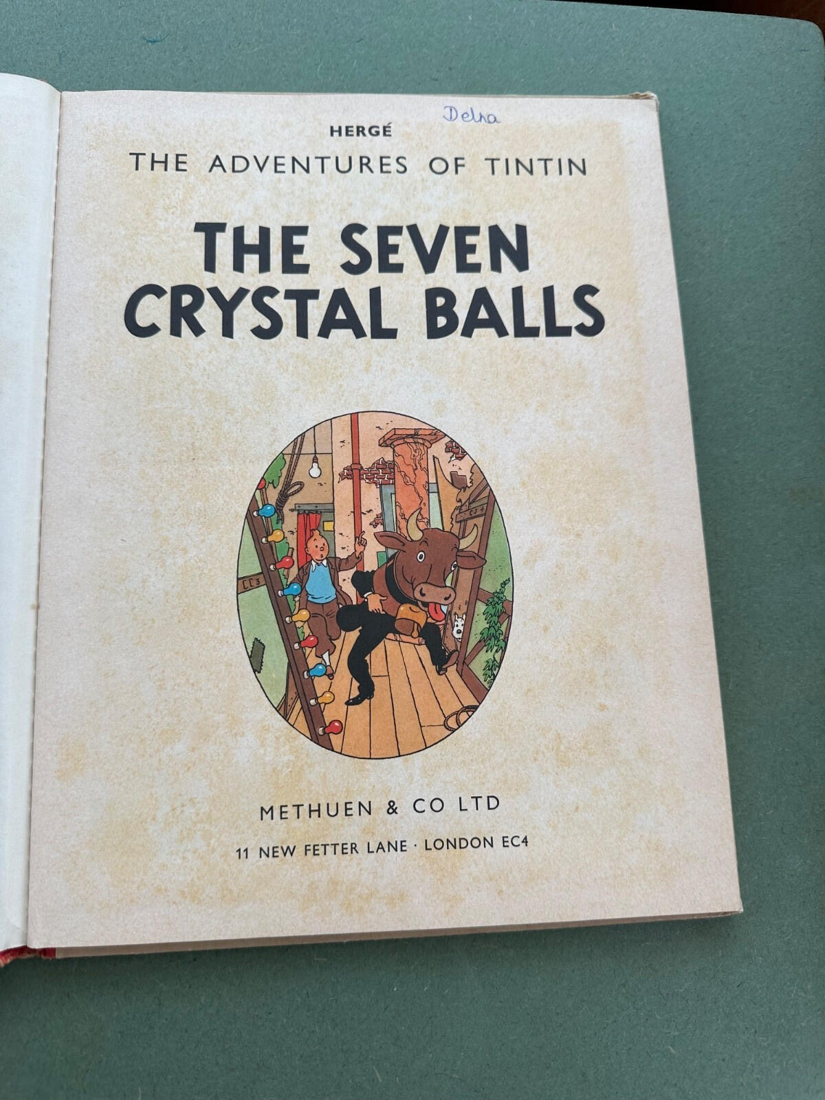 Tintin The Seven Crystal Balls – Methuen Reprint 1965 – Hergé  Vintage Hardcover