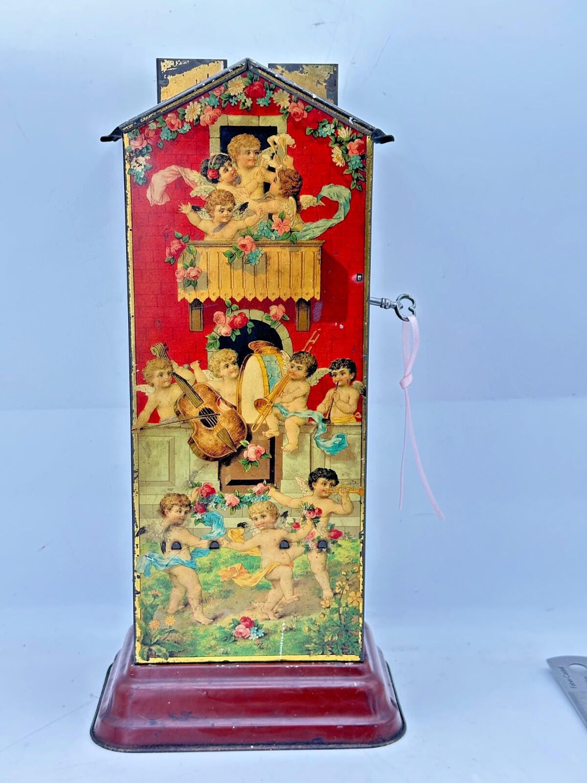 Stollwerck "Victoria" Tin Litho Money Box & Candy Dispenser — Very Rare German